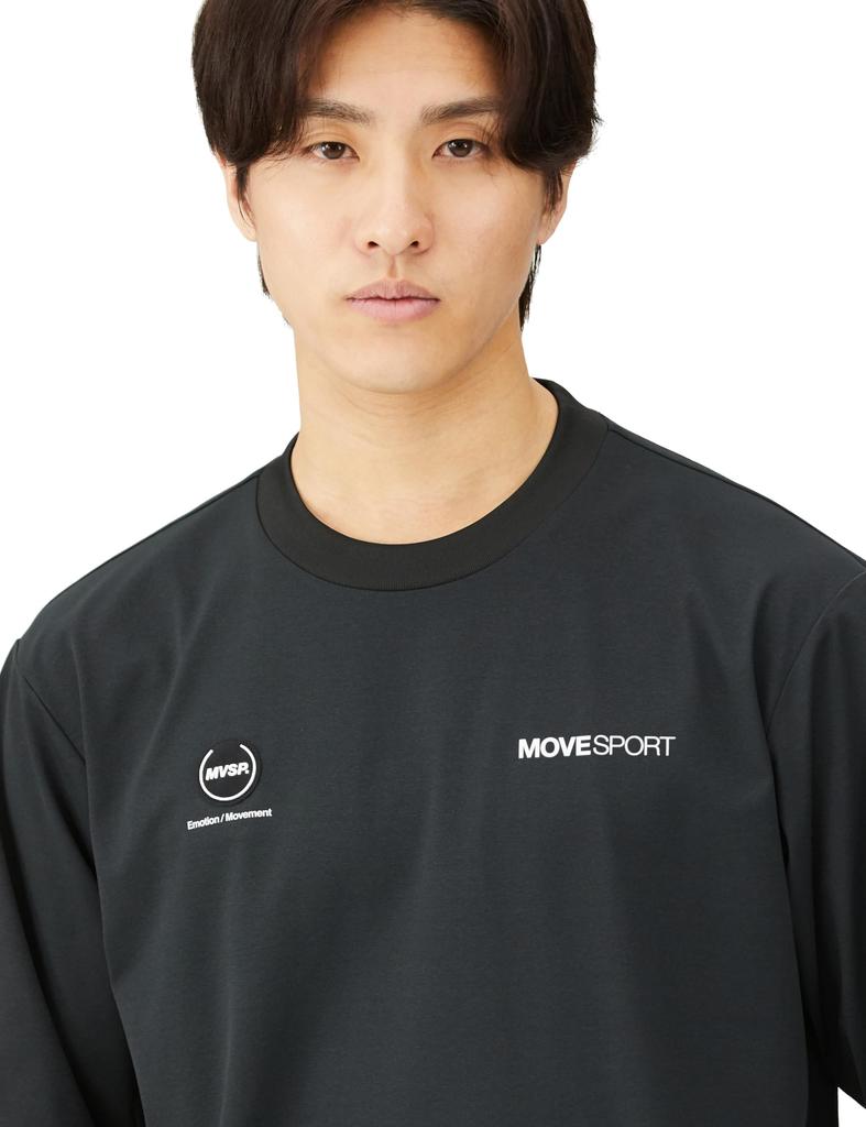 DESCENTE SUNSCREEN TOUGH Sleeve Logo Long Sleeve Size O Shirt, Black,