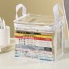 4PCS Clothes Storage Box, Transparent with Zipper Handles Design, Stackable Waterproof Storage Bin for Home Travel