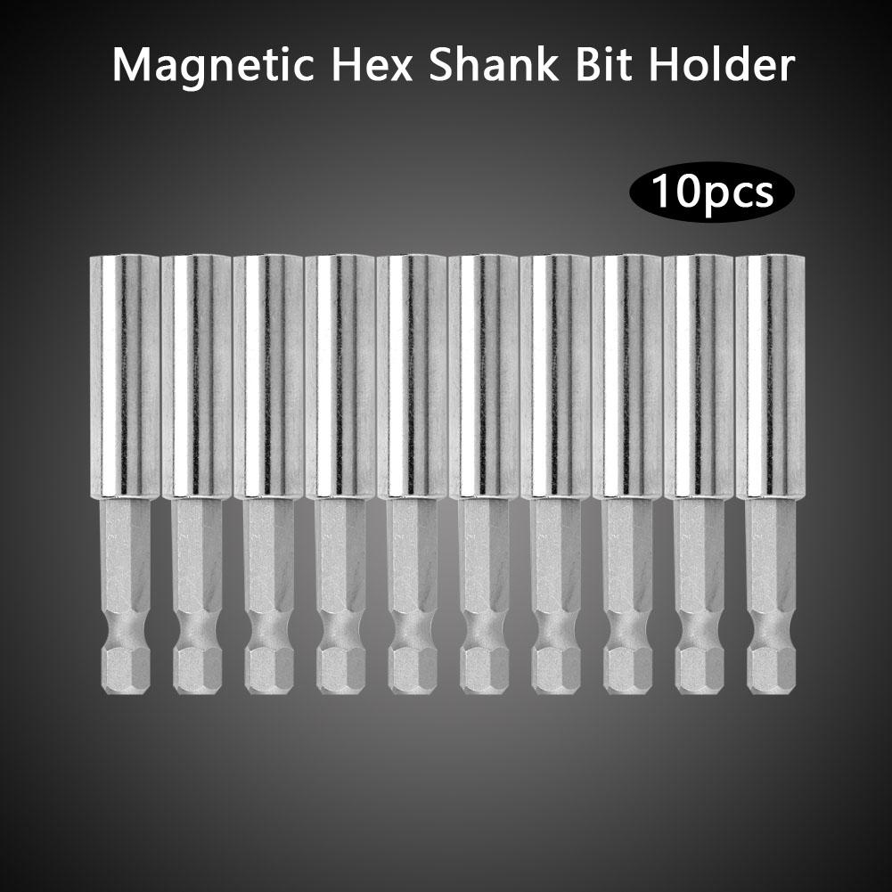 

10pcs 60mm Magnetic Quick Release 1 4 Hex Shank Screwdriver Drill Bit Holder Extension Bar