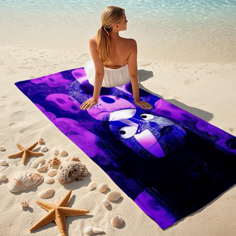 Purple Ghostly Dreamscape Towel Large Quick-Drying Microfiber Soft S-Square Pants-s Beach Towel for Travel Fitness Bathing Camping. 0730s148