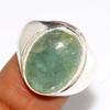 Fine Finish Aquamarine Man'S 925 Silver Plated Ring US 8 Statement Jewelry k8n95