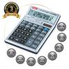 Flair FC-309 Desktop Calculator Grey Dual Power GT Keys Metal Cladding 99 Steps Check & Correct for Home Office Shop Use