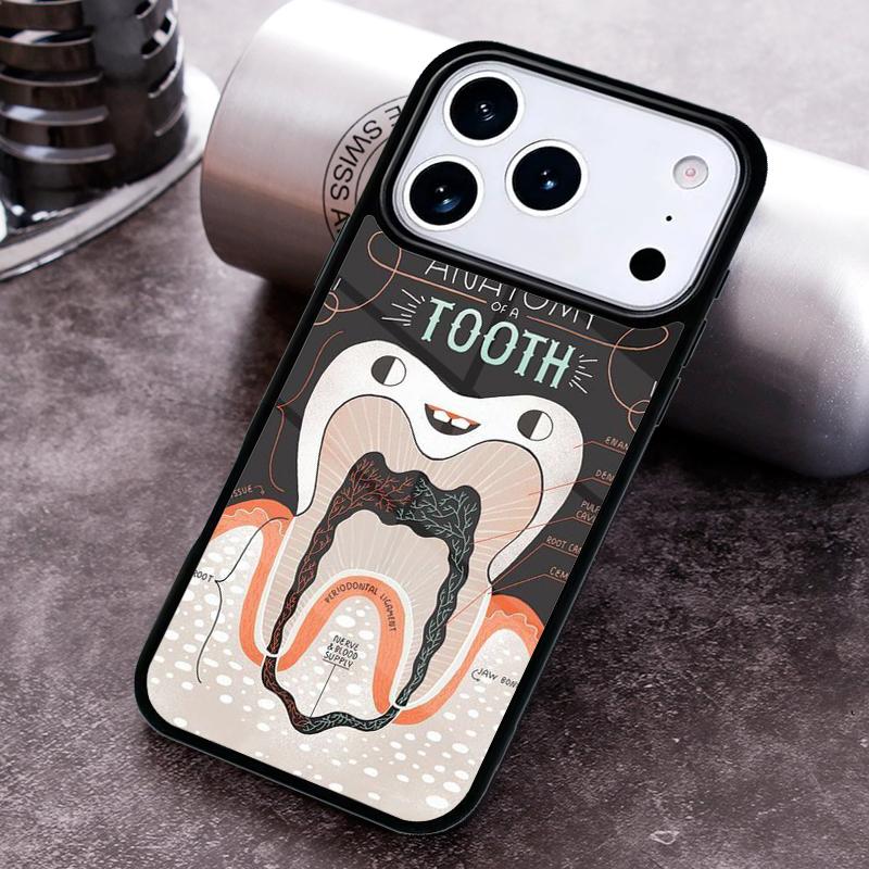 Dentist Tooth Phone Case For iPhone 17 16 15 14 13 12 11 Pro Max Plus 17Air Soft Silicone Cover