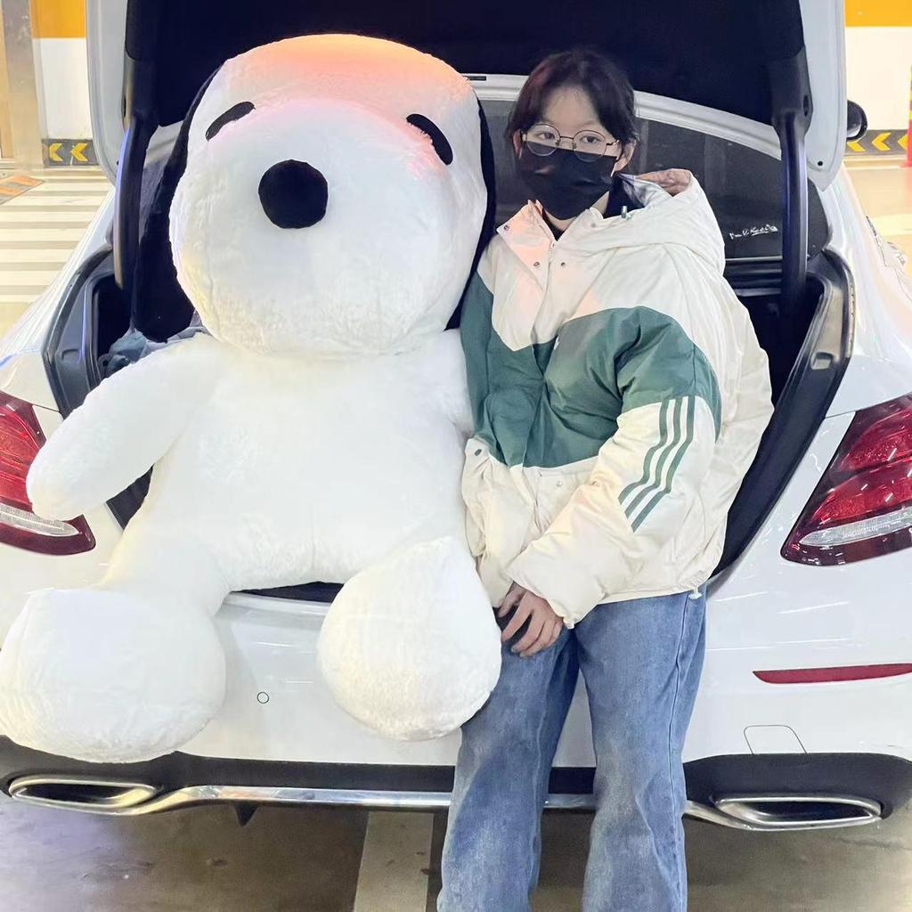 Large Cartoon Snoopy Plush Toy - Cute Puppy Pillow Doll for Girls' Birthday