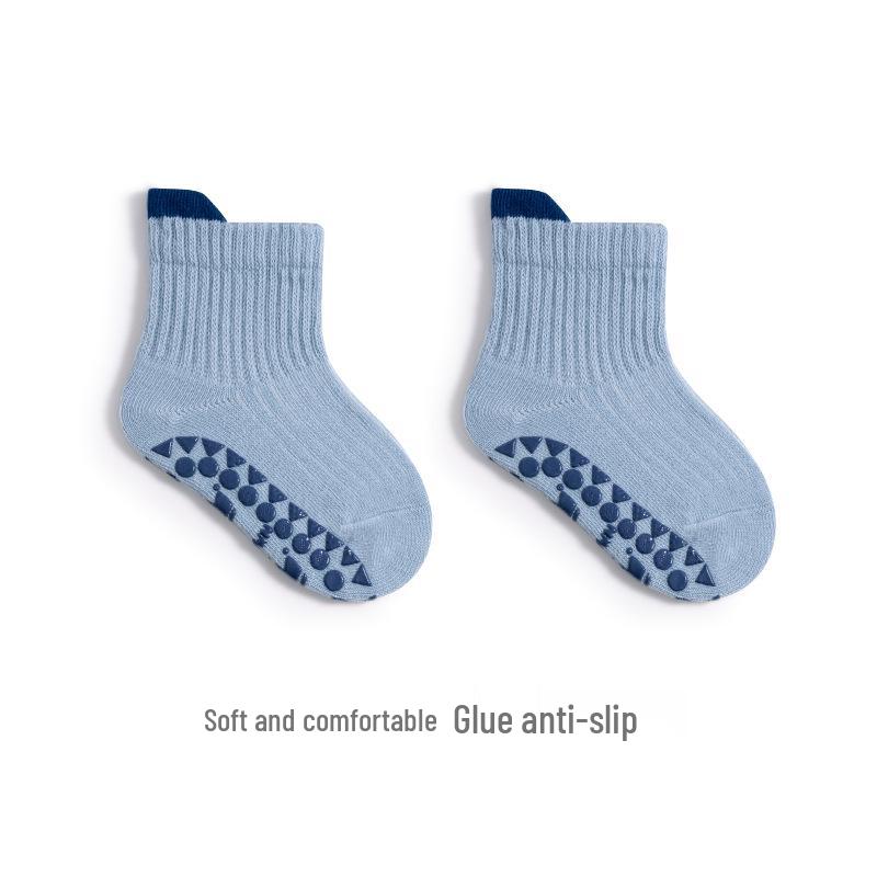 Baby Baumwoll-Boden-Socken mit Anti-Rutsch: Mittelwade, Ohne Knochen, für Frühling, Herbst, Winter
