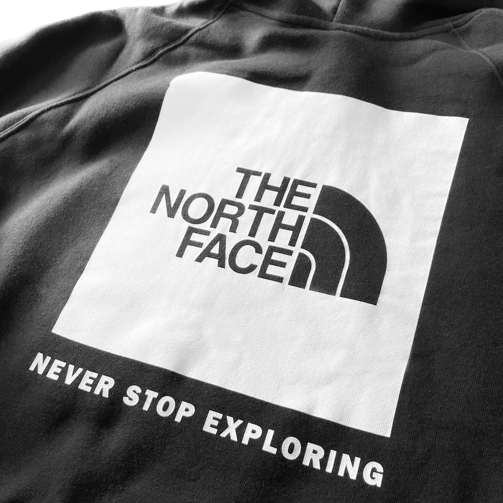 The North Face BOX NSE Pullover TNF Size with Back Print and Box Black Women's Hoodie, Black, L, Logo, [Used]