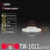 T-förmiger Nylon-Kunststoff-Dichtungsring und Schraubwellenhülse (Für dich: M2-M35)