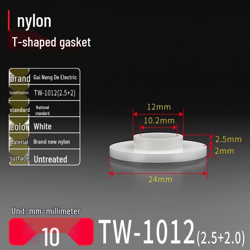 T-förmiger Nylon-Kunststoff-Dichtungsring und Schraubwellenhülse (Für dich: M2-M35)