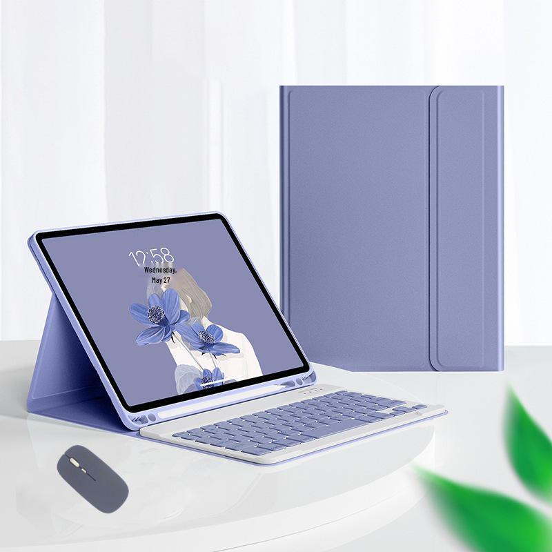 Redmi Pad 2 2025 SE11 Leather Case with Keyboard and Pen Slot - Russian Layout