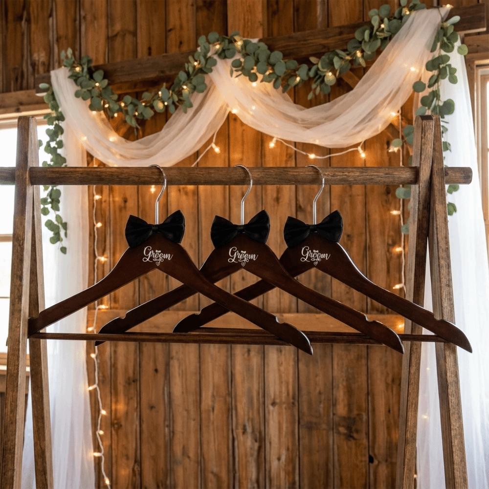Adorned with Pearls Wooden Hanger Space-Saving Wedding Dress Hanger  Bridal Shower