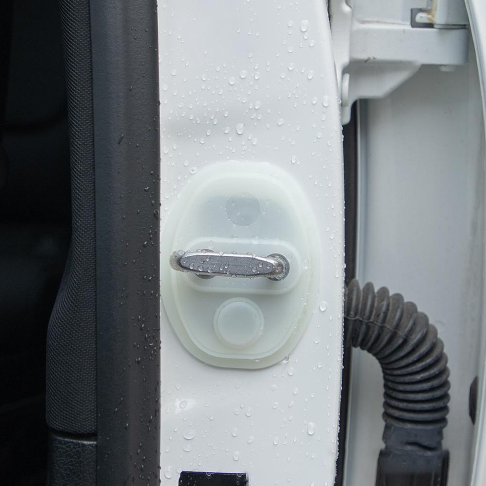 Car Door Lock Buckle Protective Cover Silicone Luminous Pad Anti-Collision Buffering Shock Mute Cushion Absorption Elastic D1J6