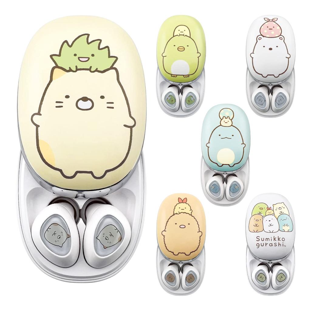 Tama Electronics Sumikkogurashi SX-BS69W-N Komplett kabellose Ohrhörer Cat Bluetooth 5.0 mit Mikrofonanrufen Bis zu 5 Stunden Musikwiedergabe