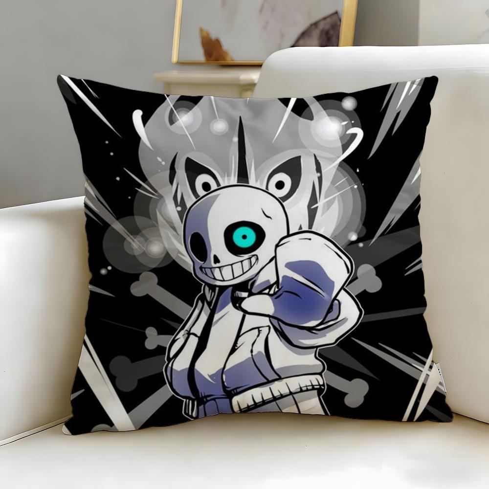 classic game Undertale Cushion Cover Soft  EasyWash Pillow Case  Versatile for Couch Bed Travel and Office