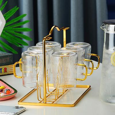 Yaratıcı Avrupa tarzı cam su bardağı askısı metal bardak askısı süzgeçli hafif lüks stil ev tipi bardak saklama rafı