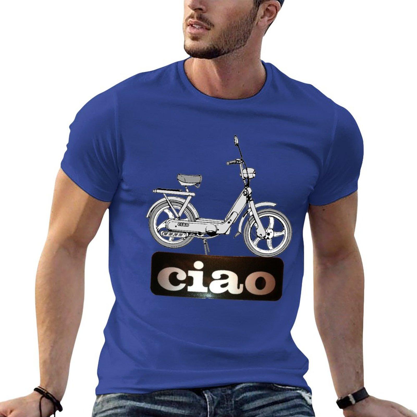 

Ciao scooter white write T-Shirt anime t shirts man t shirt summer tops blacks Short sleeve tee men L