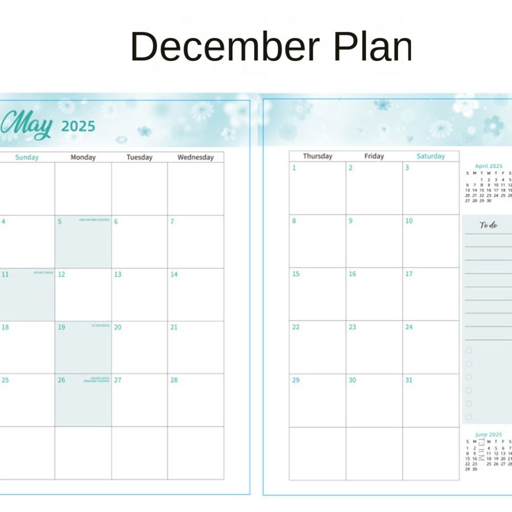 140 Pages 2025 Agenda Planner Notebook Floral Business Notebook 12 Months Planner Notebook  Office