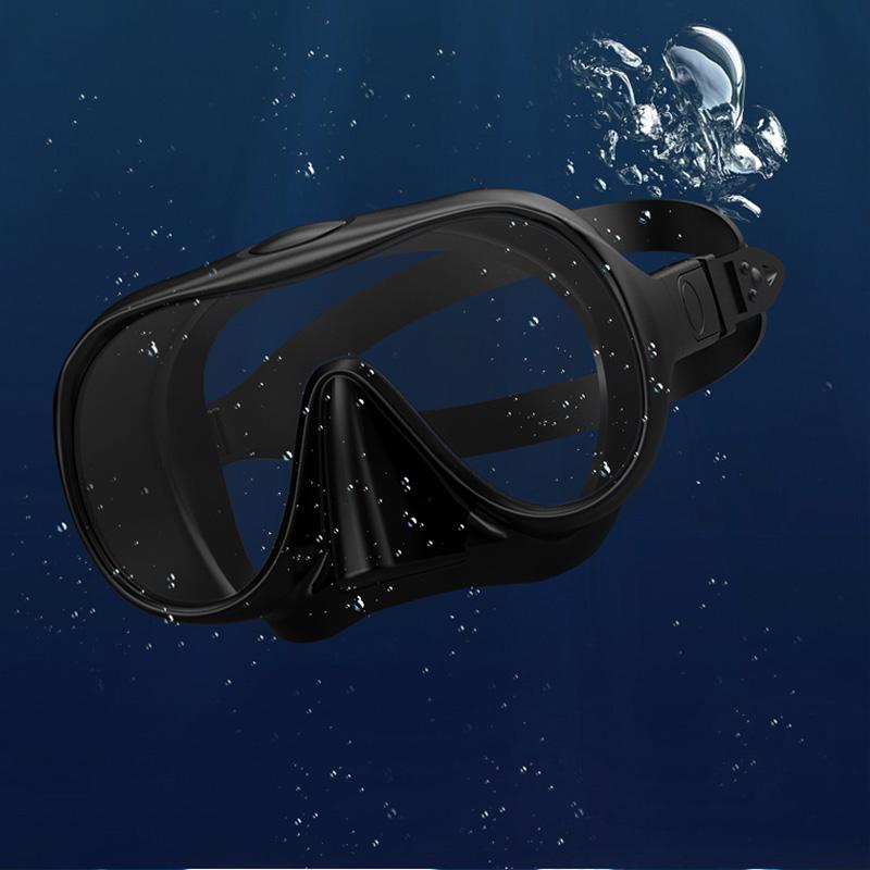 Deep diving mask silicone anti fog diving goggles fully dry breathing tube mask adult diving goggles for snorkeling and surf Practical Use