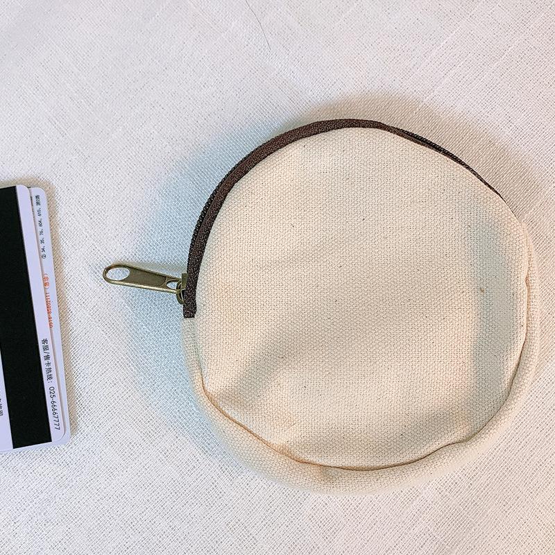 

Candy Color Round Canvas Coin Purse Women Girls Creative Credit ID Card Holder Case Zipper Pouch Girl Earphone Organizer Bag