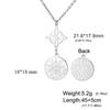 Cazador Witch Knot Tetragrammaton Pentagram Pendant Necklace Stainless Steel Vintage Double Amulet Protection Necklaces Jewelry