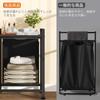 Sweetcrispy Laundry Basket with Laundry Sorting Basket Large Waterproof with Top Laundry Storage Laundry Vintage Style Casters, Rack, (1/2/4 Baskets),