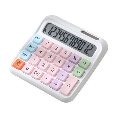 Desktop Calculator 12 Digit Large and LCD Display Calculators Solar Power and Battery Operated Suitable for Office School Home