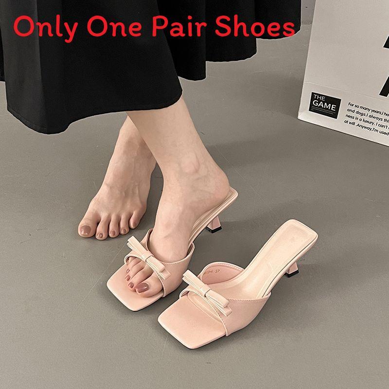 Summer Butterfly Bow Flat Sandals For Women With Rubber Sole For Casual Wear