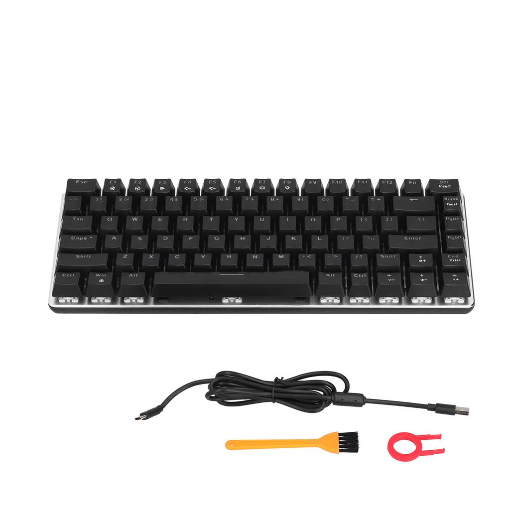Mechanical Keyboard Wired 82 Keys Desktop Notebook Computer Accessories for Gaming OfficeBlack