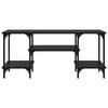 TV Stand Black Oak Effect 102 X 35 X 45.5 Cm