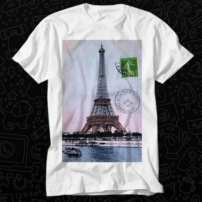 1909 Paris Eiffelturm Kolorisiertes T-Shirt 500