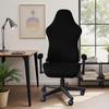 Universal Gaming Chair Cover Elastic Computer Seat Protector Dustproof Polyester Black Simple Style For Home Office