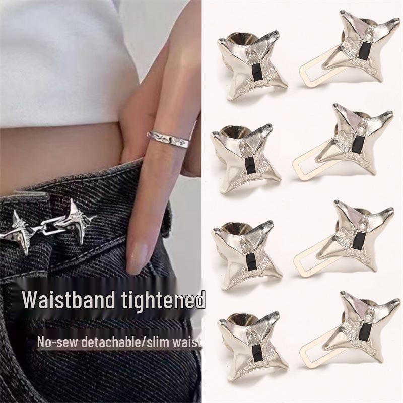 Modieuze Verstelbare Star Buckle Jeans voor Taille-Cinching (zonder ponsen)