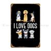 Dog Lover Dog Metal Sign Garage Customized Cinema Designing Rusty Tin Sign Poster
