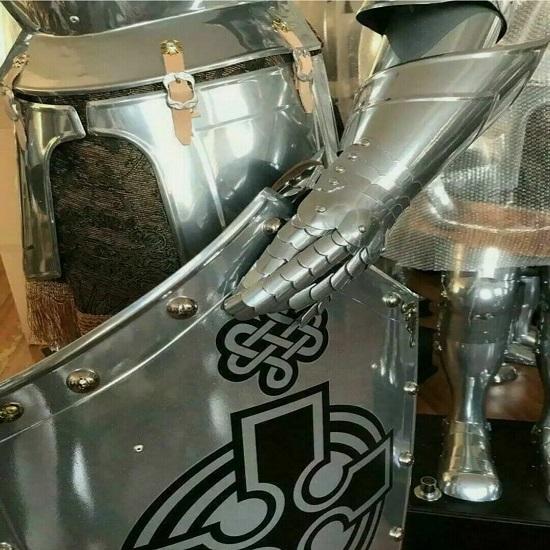 Medieval Knight Wearable Suit Of Armor Crusader Combat Full Body Armor Costume.