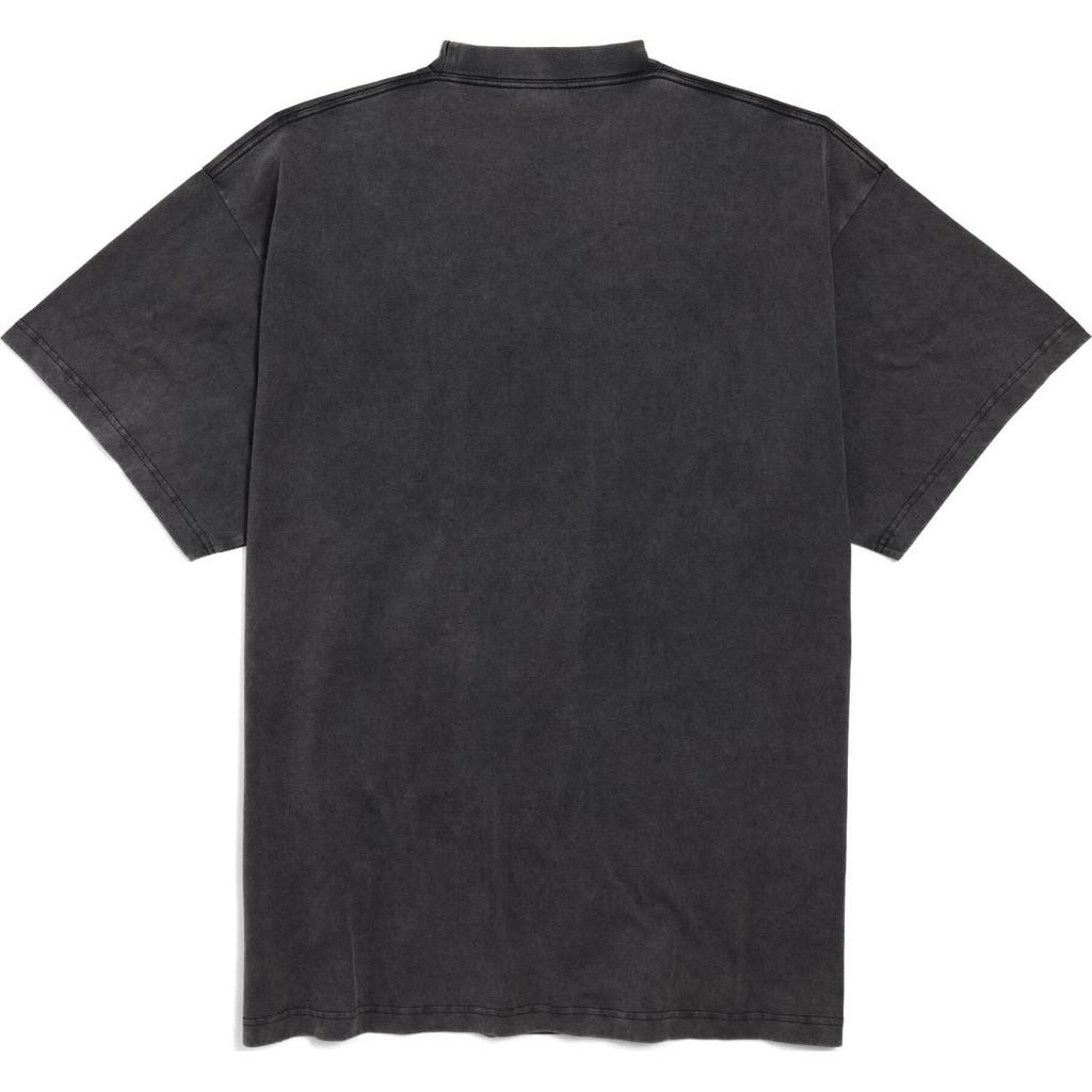 Balenciaga T Shirt Loose Fit Unisex Black 787349TRVN31048