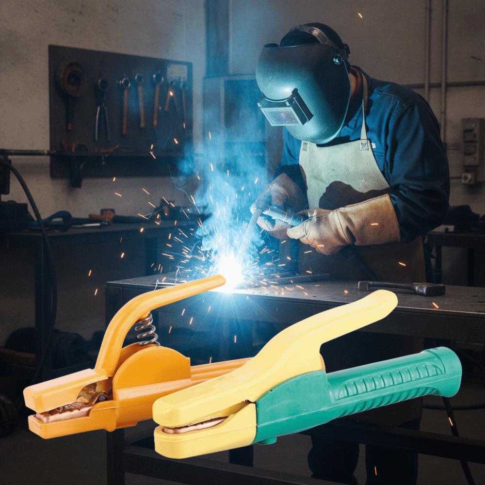 Heat Resistant Welding Electrode Holder Insulated Handle Electrode Holding Clamp For Welders
