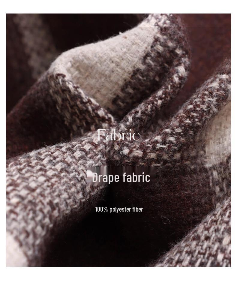 Mochie Early Spring Korean Retro Plaid High-Waist A-line Skirt MQ1094