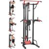 Power Tower with Lat Pull Down Machine, Pull Up Bar, Dip Station, Adjustable Height Power Pack for Home Gym