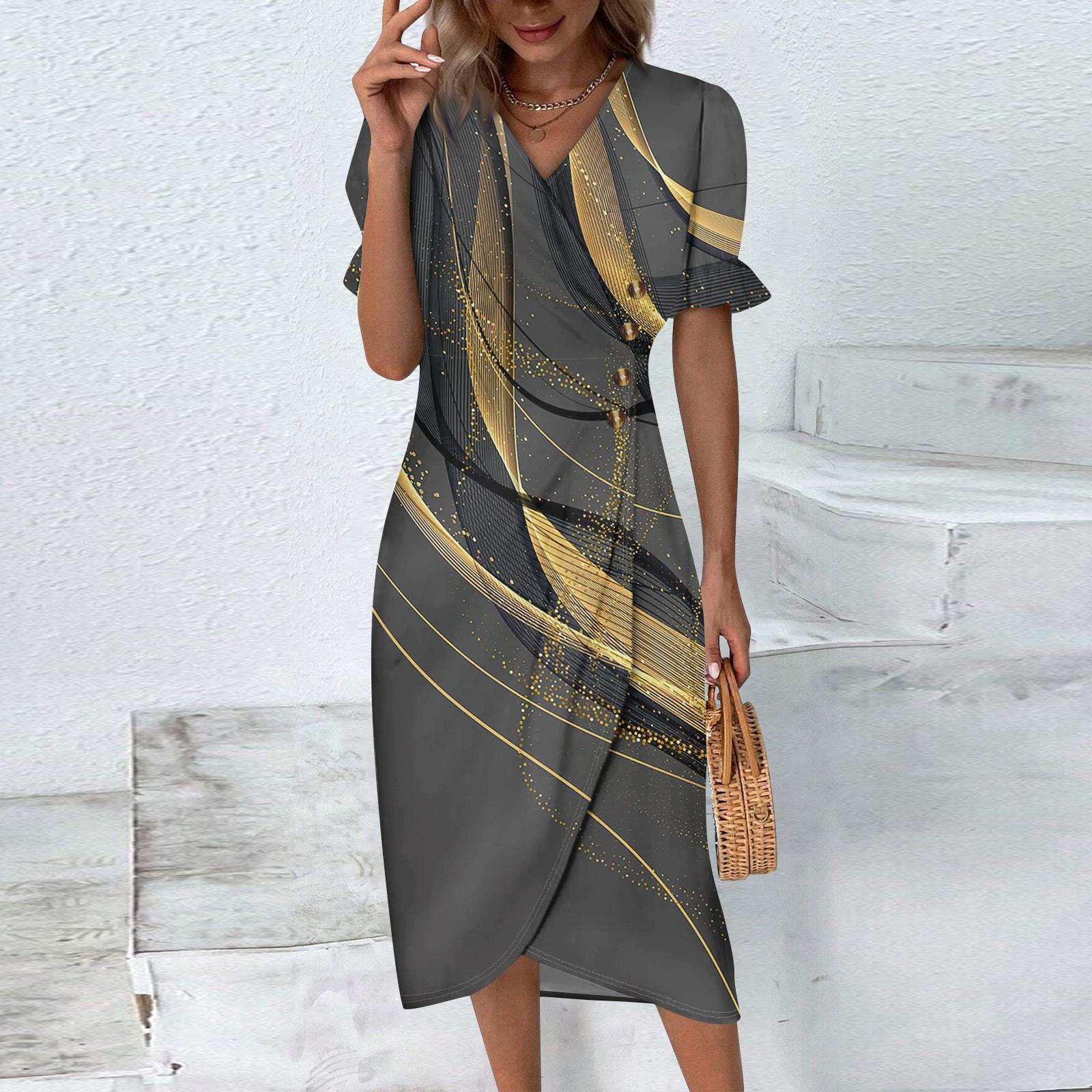 

Пляжные платья для женщин, весна-лето, элегантное платье с запахом и V-образным вырезом в стиле бохо, струящееся гавайское платье макси с рюшами L