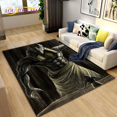 Anubis Egypt Death Mythology Horus Area Koberec velký,Koberec pro obývací pokoj Ložnice Pohovka Rohožka Dekorace,Protiskluzová podložka