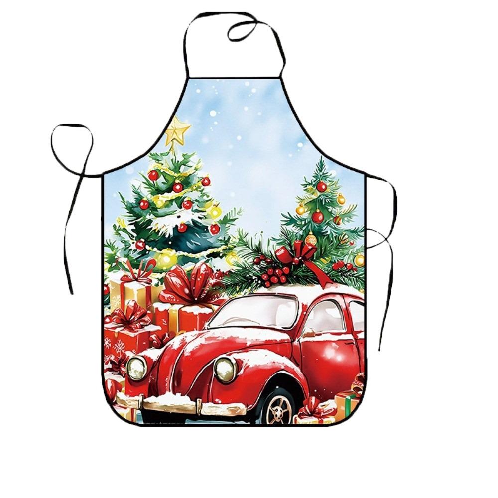 Snowman Christmas Santa Claus Apron Reindeer Waterproof Waist Apron Xmas Tree Stain-Resistant Kitchen Baking Apron Kitchen