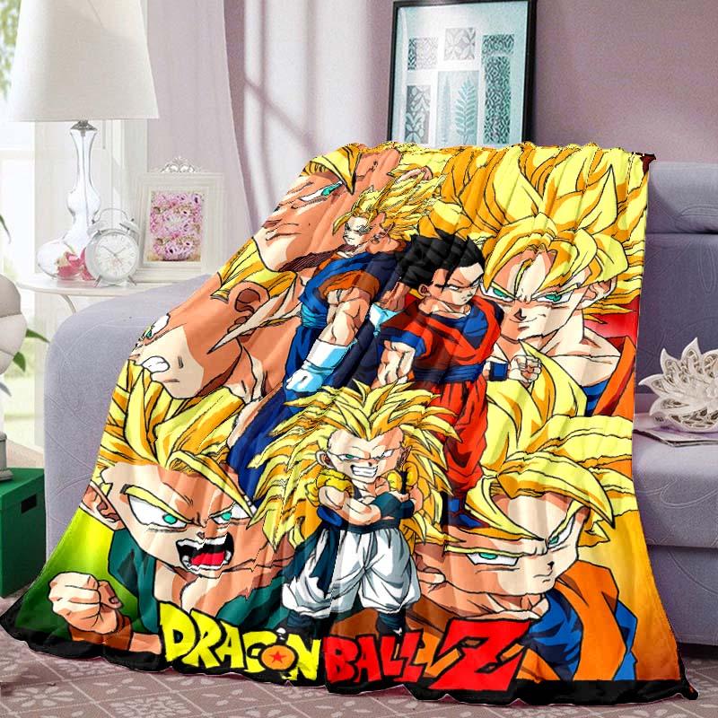 Dragon Ball Print Blanket Warm  Comfortable Flannel Blanket Suitable for Bedrooms, Sofas, Beds, Chairs, Picnics, Travel