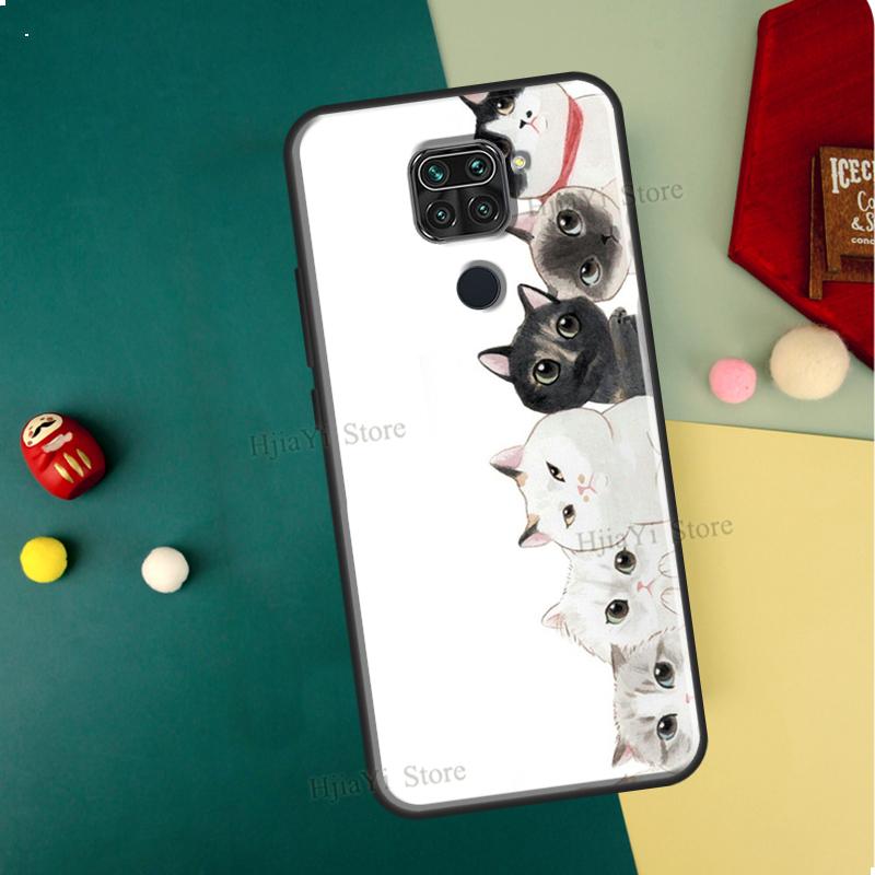 

Kawaii Neko Cat Case For Xiaomi Redmi Note 11 Pro Cover For Redmi Note 10 9 8 Pro 10S 11S 9A 9C 9T Coque Redmi Note 9 Pro