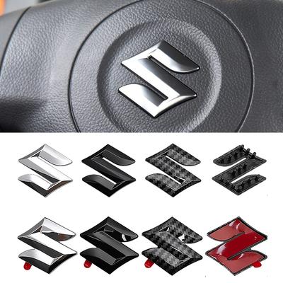 Modified Sticker 4.4CM 4.8CM ABS Car Steering Wheel Badge Inner Decal for SUZUKI Vitara Alivio SX4 Alto Jimny Swift Kizashi