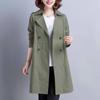 Women's Mid-Length Trench Coat, Korean Style 2026: Spring/Autumn Loose, Slimming, British Hepburn-Inspired Casual Fashion Trend