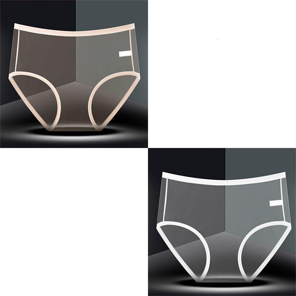 1/2pcs Full Transparent Briefs for Women Perspective Underwear Sexy Low Waist Panties Lingerie Plus Size L-XXXL