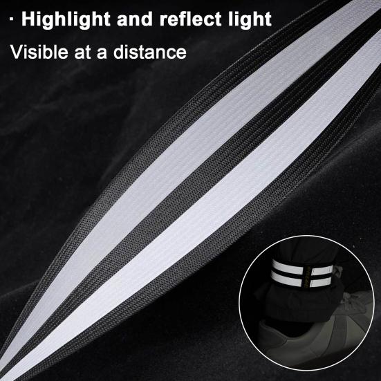 Cycling Pants Reflective Band High Visibility Elastic Adjustable Men Women Night Running Warming Leg Ankle Strap Cycling Accessories