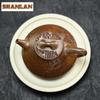 300ML Luxury Yixing Purple Clay Teapots Handmade Stone Scoop Pot Raw Ore Wood-fired Porcelain Section Mud Kettle Zisha Tea Set