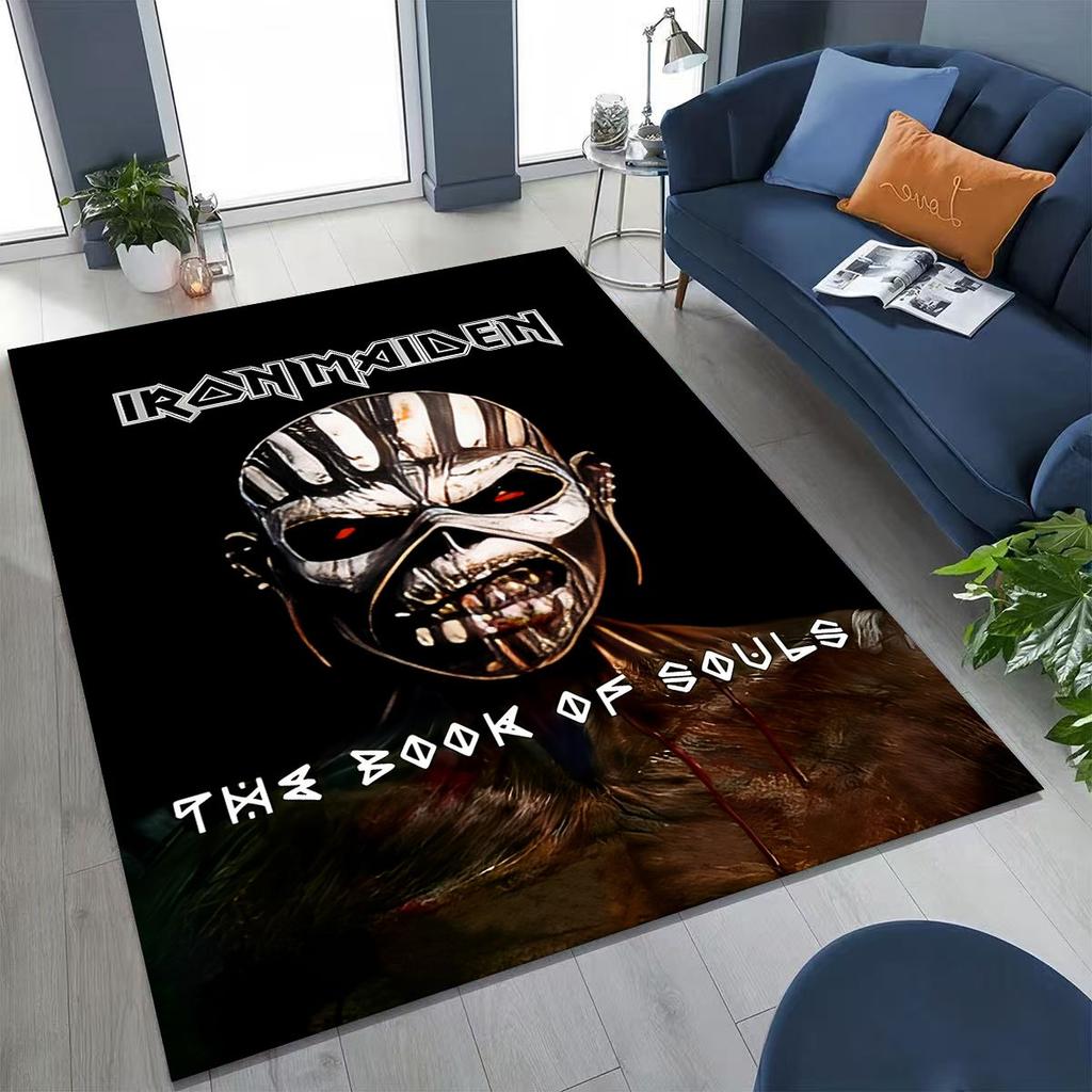3D I-Iron-Maidens Music Band Art Carpet Rug for Bedroom Living Room Sofa Home Doormat Decor,Large Kids Non-slip Floor Mat
