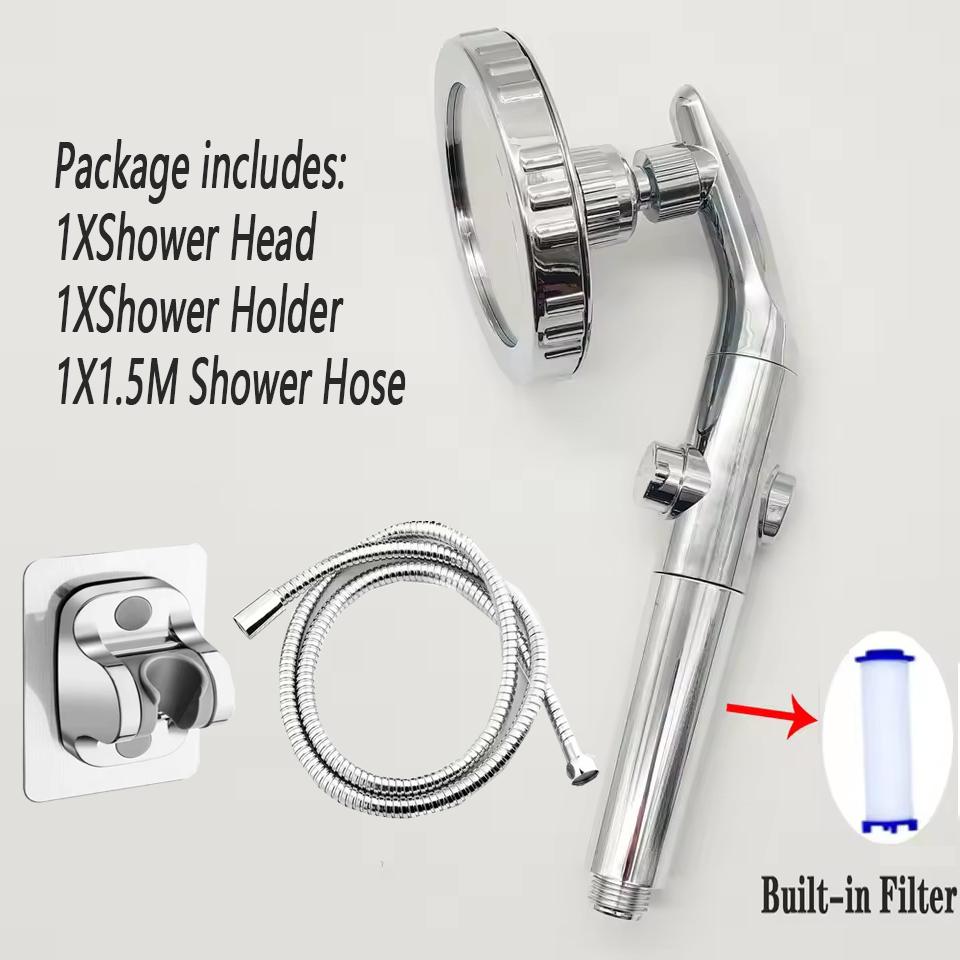 Hand Spray/Top Spray Dual-Purpose High Pressure Shower Head Big Panel Showerhead One-Key Stop Water Sprayer Bathroom Accessories