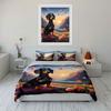 "Sunlit Canine Paradise Blossoms" Bedding Sets Duvet Covers Pillowcases(1* Duvet Cover 2* Pillowcases Without Duvet Insert)